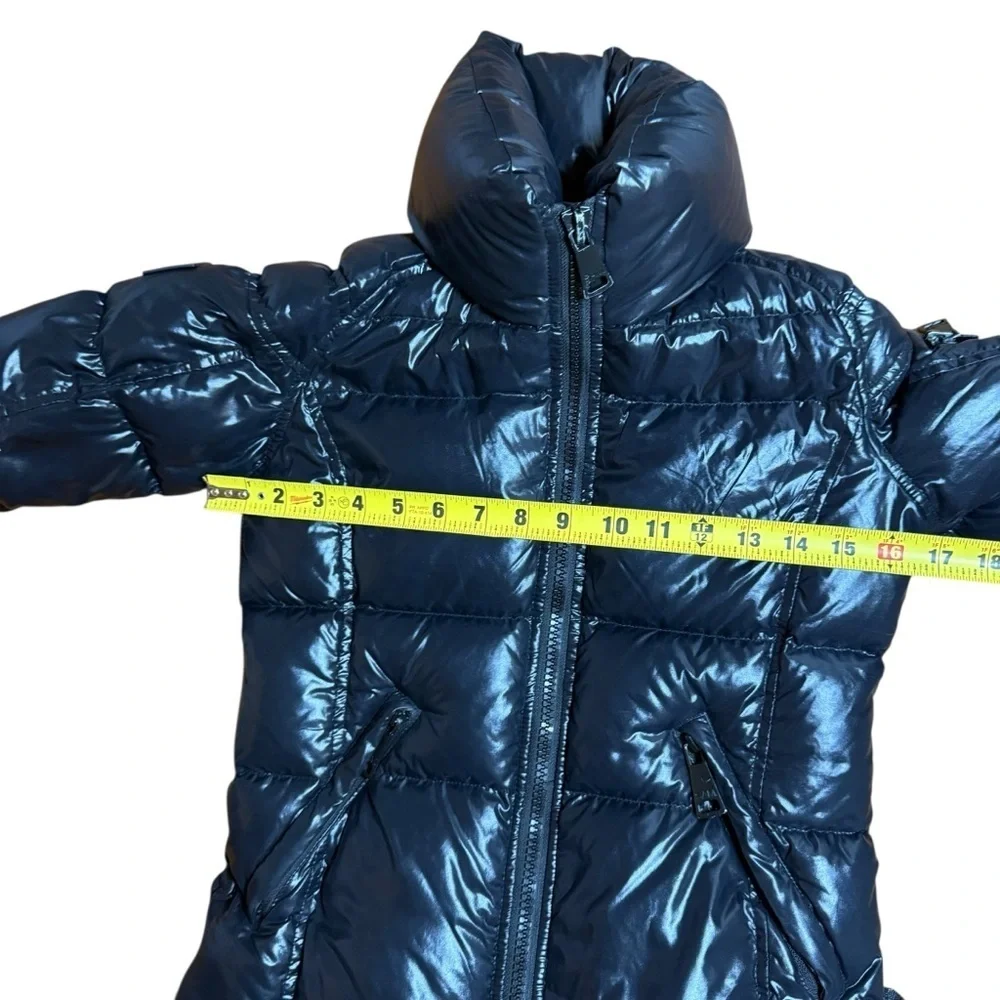 SAM. Kids Black Shiny Freestyle Down Puffer Jacket -Size 12Y